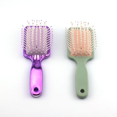 China 100% Decomposed Eco-friendly Cute Mini Paddle Cushion Material Detangler Duct Massage Hair Brush Magic Comb for sale