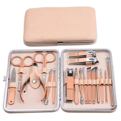 China 2021 Hot Selling Stainless Steel Manicure Pedicure Set Nails Salon Products Professional Manicure Set 18pcs for sale