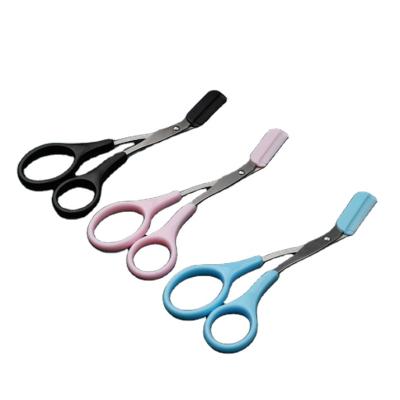 China Right Handed Beauty Tool Cheap Hair Trimmer Scissor Hair Remover Eyebrow Scissors Small Eyebrow Scissors With Comb for sale