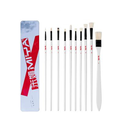 China Bristle MIYA CJ Series 10 Pie/Painting Set Brushes Professional Paintbrush Prices Gouache Acrylic Watercolor Brush for sale