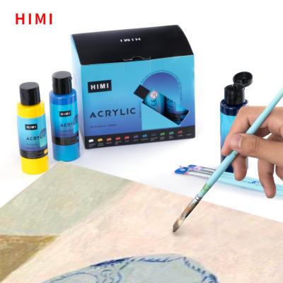 China Canvas Paper Acrylic Dye Color Painting Basic Acrylic Set Paint Bulk 60ML for sale