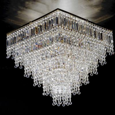 China Modern Contemporary Style Chandelier Crystal Flush Mount Chandelier Lighting Fixture for Restaurant Dining Room Decoration for sale