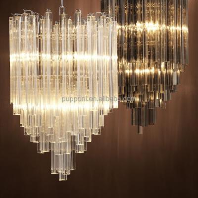 China Art Deco Style Modern Clear Glass Chandelier Pendant Lamp for sale