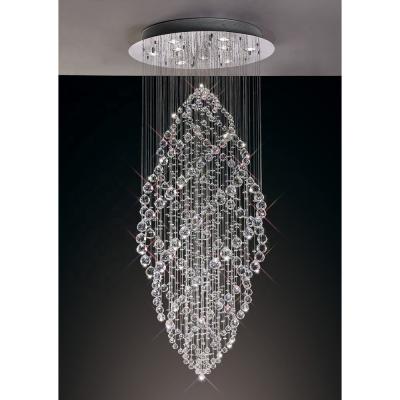 China Modern Vortex Rotating Crystal Pendant Lamp Polished Chrome /crystal for sale