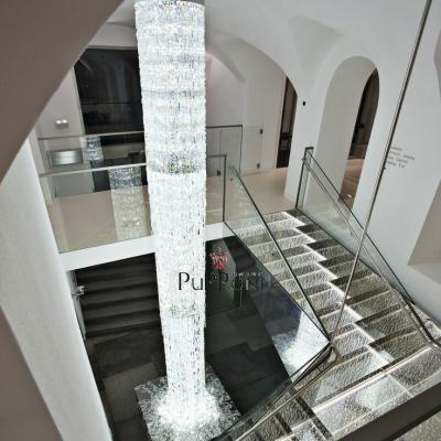 China Crystal Chandelier Long Industrial Staircase for sale