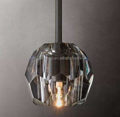 China Modern Modern Crystal Rod Pendant Light in Smoke Color for sale