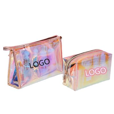 China Low MOQ TPU Travel Clear Fashion Women Toiletry Bag Women Toiletry Organizer Waterproof Beauty Makeup Bag Cosmetic Pouch With Zipper for sale