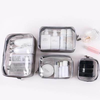 China Fashion factory sale accept travel private transparent plastic plastic makeup bag PVC 30S toiletry bag logo cosmetic bag for sale