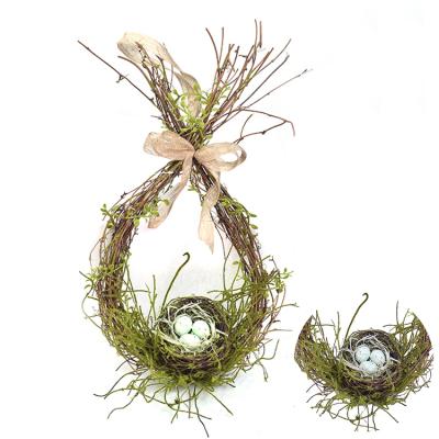 China New Design Environmental Protection Easter Plant Decorative Artificial Spring Egg Garland Green Flower Garland Decoration On Sale for sale