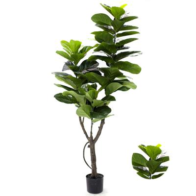 China Ornamental Artificial Fiddle Leaf Tree Wedding Plants Fiddle Leaf Fig Tree Home Garden Decoration Small for sale