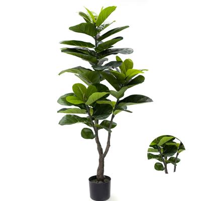 China Home Department Outdoor Indoor Realistic Large Fiddle Tree Fig Leaf Tree Garden Decor for sale