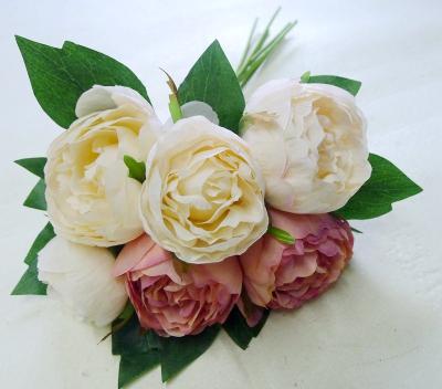 China Spring Hot Selling Artificial Silk Rose Bouquet Flowers For Wedding Home Decoration Bouquet for sale