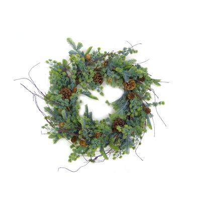 China Christmas China Manufacturer Indoor Decoration Artificial Real Flowers Wreath for sale