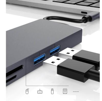 China Computer Type Mobile Devices .desk Port C Hub 4 Adapter USB3.0 To USB C PD Charging for sale