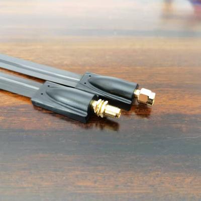 China Speaker Coaxial Cable RP SMA Flat Plug To RP SMA Jack Connector Antenna Cables Window Door Flat Cable for sale