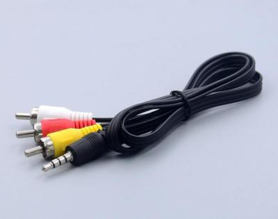 China Speaker gold plated 1.5m coaxial 3.5mm to rca 3 male to male audio and video HDTV TV AV for sale