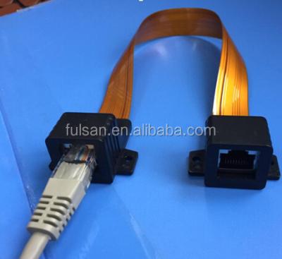 China RJ45 JACK to RJ45 JACK Flat Cable 17.9cm 22.9 cm 44.4cm Keystone RJ45 Cable (FS-RJ45 Cable) for sale