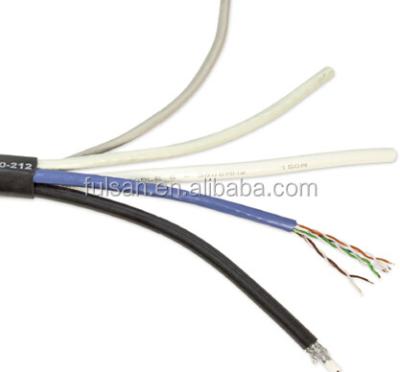 China High Quality 2*CAT6+2*RG6 Combo Speaker Coaxial Cable And LAN Cable for sale