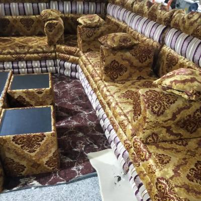 China Hot Selling Goods 2021 Rebond Foam Sofa Wholesale Floor Furniture Corner Tier Cushion Seating Rebond Foam Arabic Sofa for sale