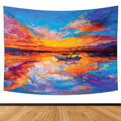 China Wholesale Sweet Summer Colorful Custom Flamingo Tapestry Blue Sky Blue Sky Mushroom Medicinal Tapestry for sale