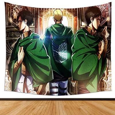 China Wholesale Smooth Attack On Titan Tapestry Walk Tapestry Custom Printed Wall Hanging Tapestries for sale