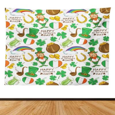 China Wholesale Smooth Home Fashionable Day Tapestry Custom St.patrick Print Tapestry Wall Hanging for sale