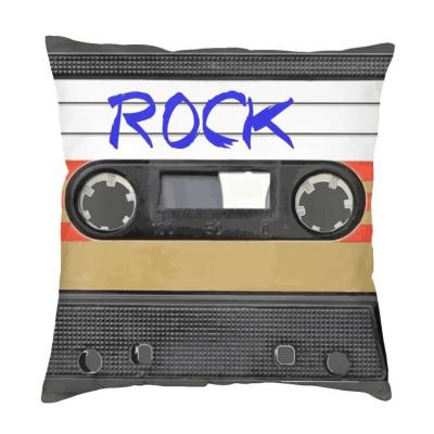 China Wholesale Custom Anti-Static Tiles Home Square Roll Rock n Decorative Pillow Cover Polyester Cushion Cover for sale