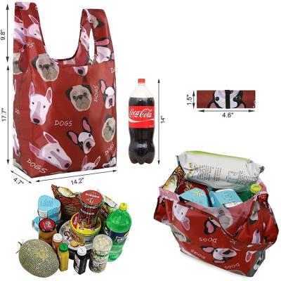 China Reusable Reusable Grocery Bags Nylon Recycle Bag Foldable Bulk Cute Heavy Duty Animal Bags Washable for sale