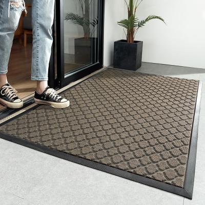 China Washable Entrance Polypropylene Fiber Mat Personalized Durable Nordic Printable Geometry Door Mat 50x80 40x60 Mat for sale