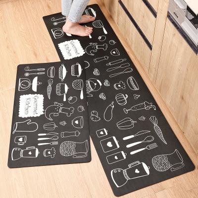 China Customizable Customizable Kitchen Washable Anti-Grease Anti-slip Mat Anti-Fall Mat PVC Kitchen Mat For Families for sale