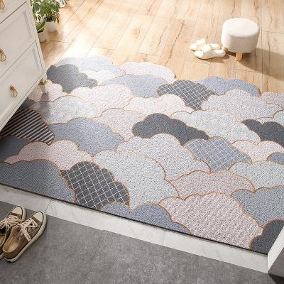 China Extra Durable Brick Pattern Washable PVC Door Mat 30x18 Polyester Entrance Floor Mat Custom Printed for sale