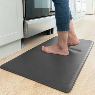 China Wholesale Washable Kitchen Floor Mat Anti Fatigue PVC PU Kitchen Mat Cushioned Kitchen Mat Waterproof for sale