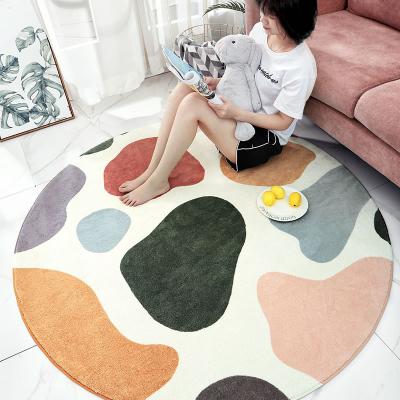 China Washable Round Blanket For Bedroom Circle Fluffy Blanket For Kids Room Furry Rug For Teens Room Shaggy Circular Rug For Nursery Room for sale