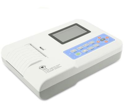 China Plastic CE Approved Digital 12 Leads 3 Channel EKG Machine for sale