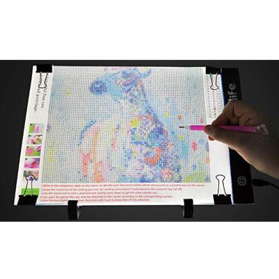 China Handpainted ZDB  Distinctive Diamond Painting A3 LED Light Pad For DIY Diamond Painting LED light pad   Dimmable 3 Level Light Changin for sale