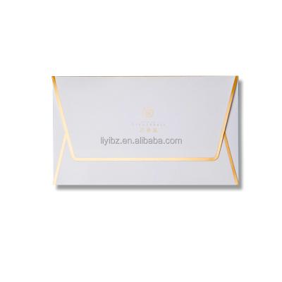 China Handmade Making Machine Customized Wallet Envelope 220*110mm Invitation Letter Hot Stamped Gold Envelope for sale