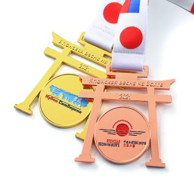 China Custom High Quality Shiny Gold Metal Cutout Sports Medal Japan Judo Silver Bronze Medal From Europe China Medal Factory for sale