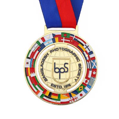 China Europe HSQ Factory Custom Design Your Gold Metal Award Judo Taekwondo Sport Medals With Ribbon for sale