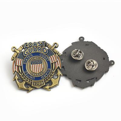 China custom 3D manufacturing design free enamel safety pin company brand logo badge lapel pin badge for sale