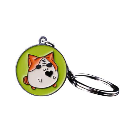 China Metal OEM Professional Customize Enamel Key Chain Cartoon Animal Shape Keychains Metal Custom Anime Key Chain for sale