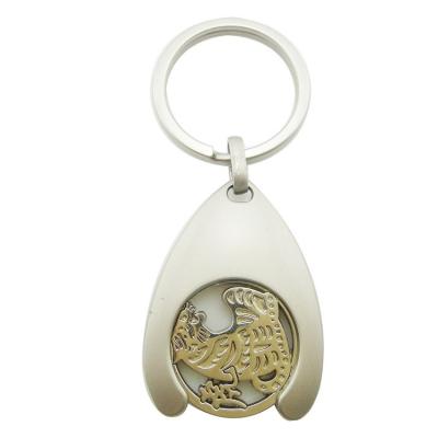 China Metal Sublimation Supermarket Trolley Trolley Coin Key Chain Holder Working Title Buckle Holders Magnet Coin Holder Symbol Key Logo Holder for sale