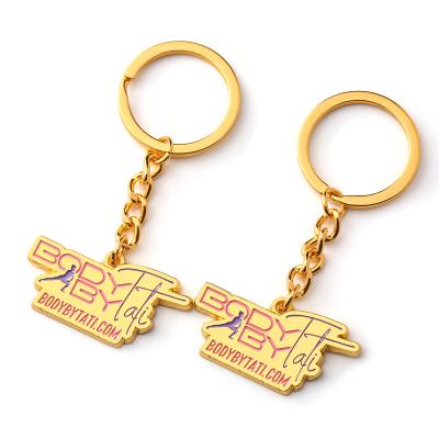 China Cheap price custom bronze metal souvenir gifts promotion HSQ factory new metal sports club key chain key chain for sale