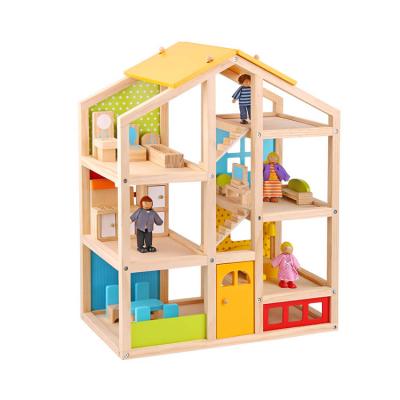 China Happy Kids DIY Toy Crib Doll House Wooden Family Furniture New Colorful/Safe/Environmental Design for sale