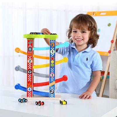 China 2020 Large Educational Games Colorful/Safe/Environmental Wooden Sliding Tower Toy For Kids Entertainment for sale