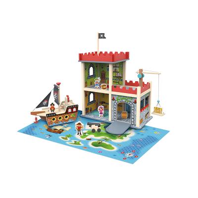 China High Quality Wooden Activity Toy Scene Toy Colorful/Safety/Environmental Castle Pirate 2020 New Design for sale