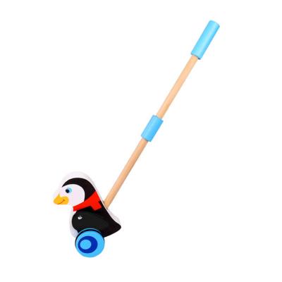 China TOOKY Colorful/Safe/Environmental TOY Classical Wood Toy Push Along Penguin For First Steps 18m+ for sale