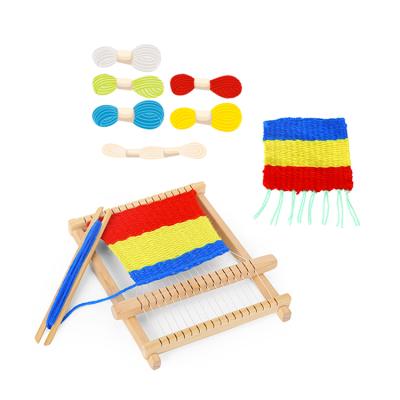 China 2021 New Games Colorful/Safe/Environmental Creative Weaving Loom Wooden Toy for Kid Play Games for sale