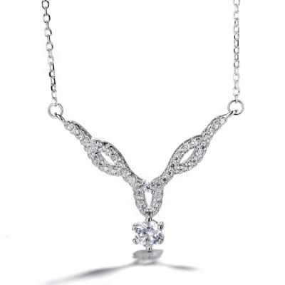 China Hot Sale 925 Sterling Silver Necklace Cubic Zircon Necklace Charm CLASSIC Wholesale for sale