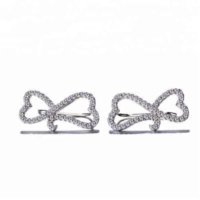 China Beautiful 925 Silver TRENDY Cat Shape Bowknot Climber Earring Earrings for Girls for sale