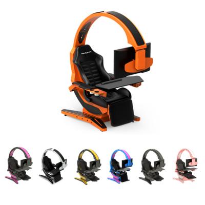 China Adjustable (Height) Led Computer Desk Lightweight Gaming Racing Chair PC Workstation For Ergonomic Reclining Gamer E-sports Gaming Cockpit Chair for sale